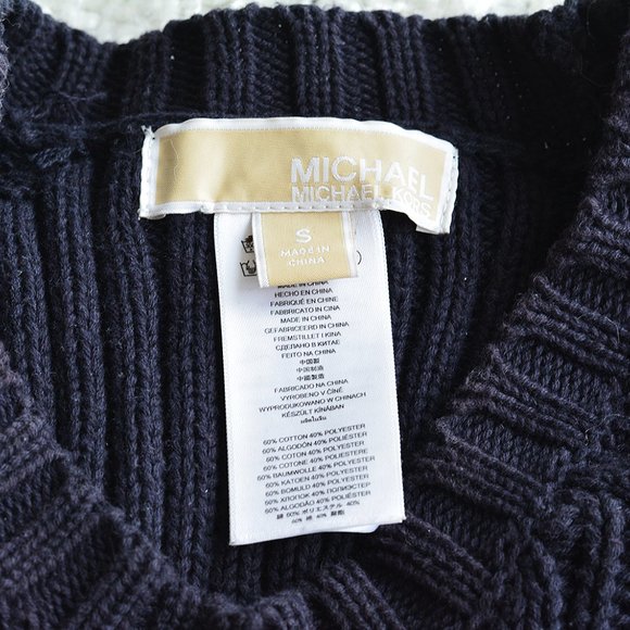 MICHAEL Michael Kors Navy Zipper Sweater - Picture 3 of 6